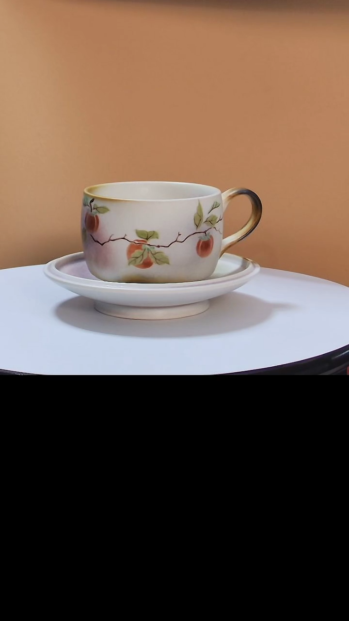 【闪购商品】咖啡杯柿柿如意柴烧咖啡杯礼盒装