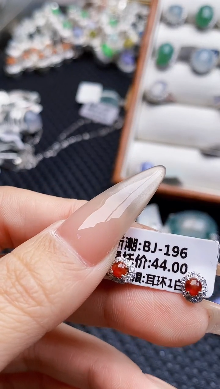 银S925镶嵌戒指翡翠5497