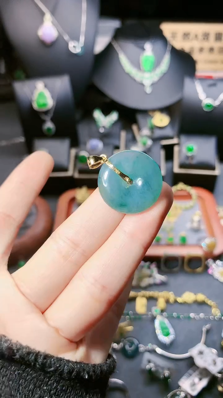 【闪购商品】翡翠颈饰银S925镶嵌吊坠