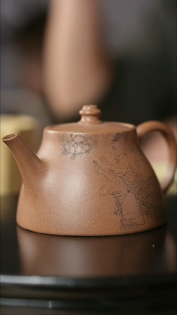 茶杯紫砂山冰紫砂壶蹴鞠