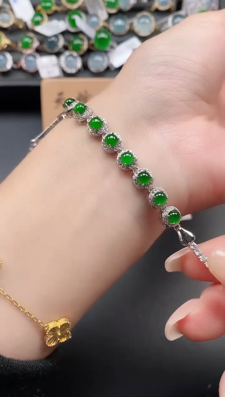 银S925镶嵌戒指翡翠11111