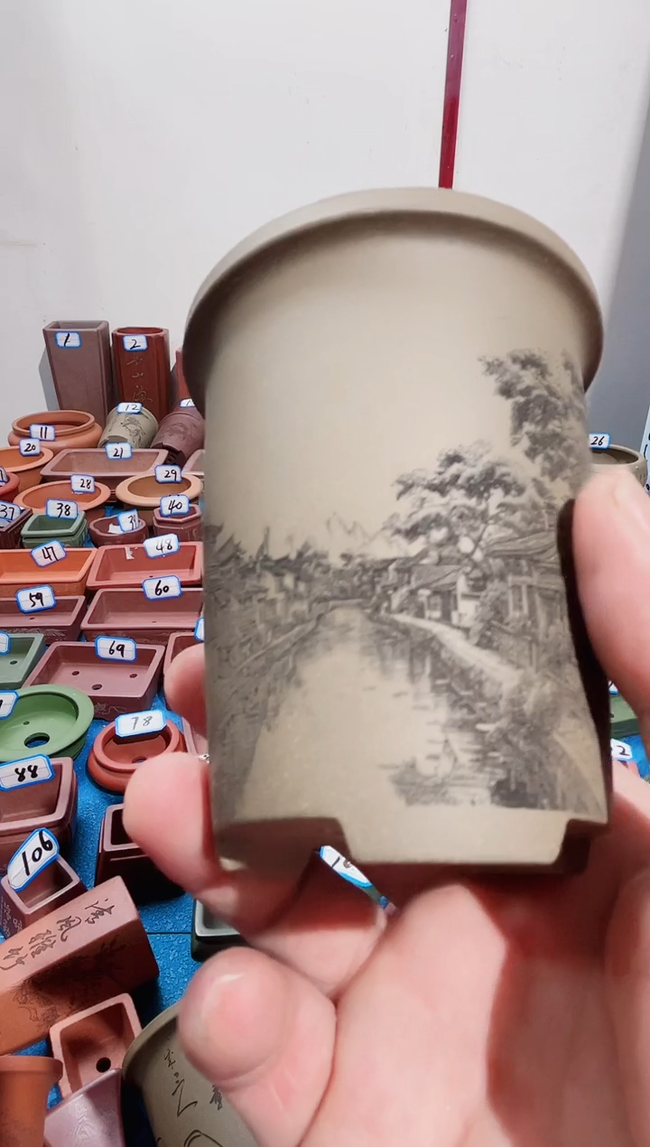 【闪购商品】紫砂紫砂花盆7*9.5