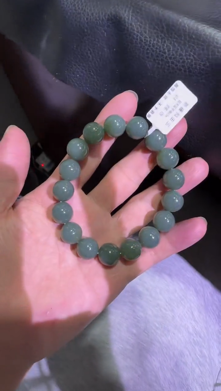 手串未镶嵌和田玉且末蓝卡12手串（产地直发）