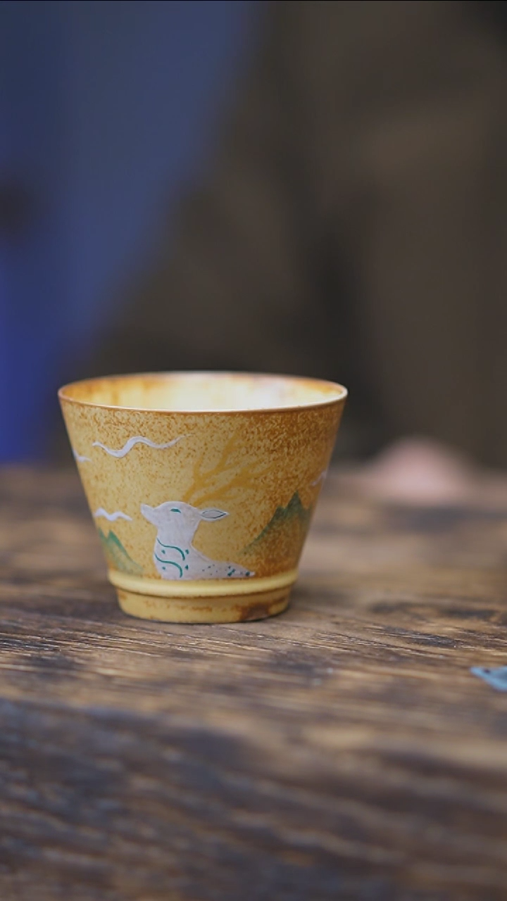 【闪购商品】景德镇手绘小鹿单杯
