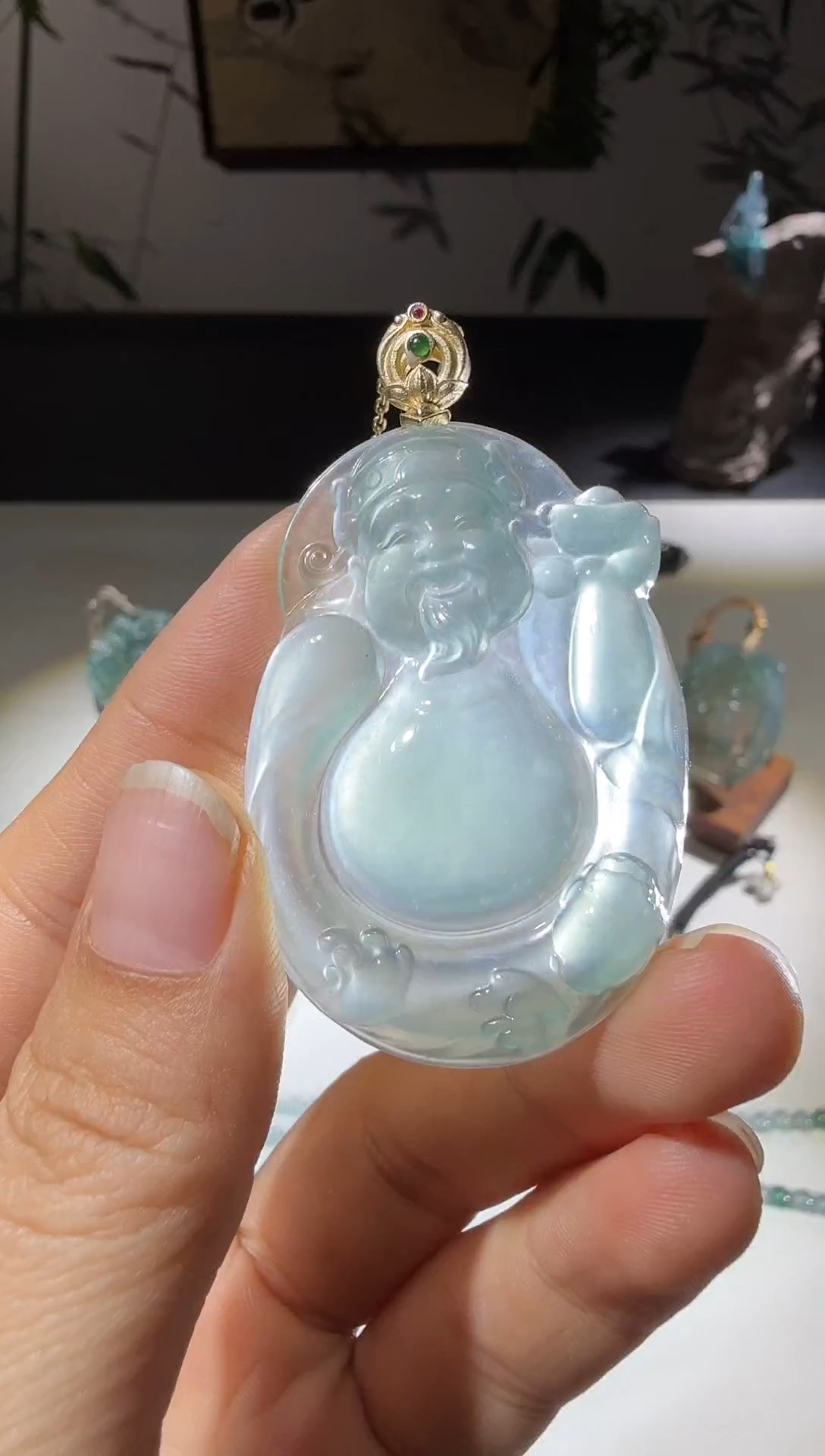 吊坠(不含链)未镶嵌翡翠财神爷