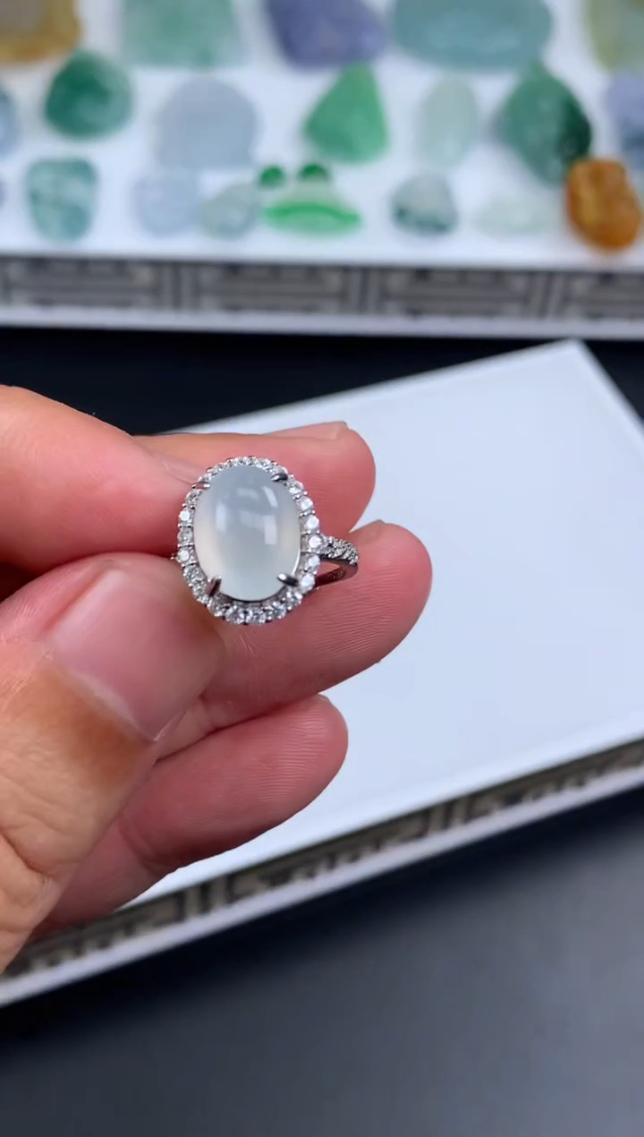 【闪购商品】翡翠戒指银S925镶嵌翡翠