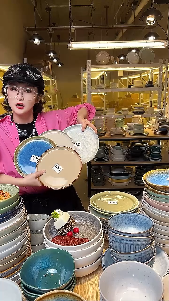 瓷159外贸尾货窑变釉下彩默认微瑕