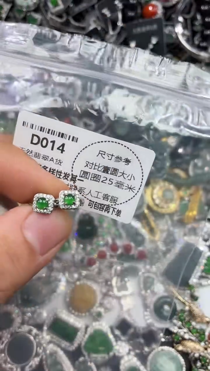 颈饰未镶嵌翡翠D014耳扣