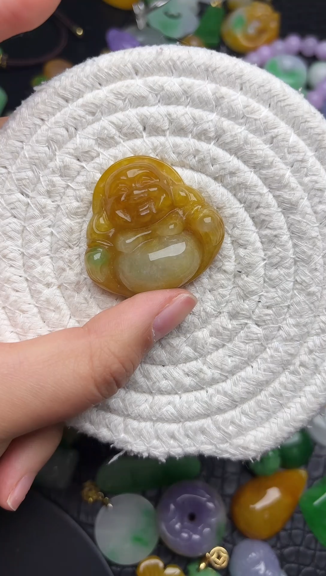 颈饰未镶嵌翡翠缅甸翡翠吊坠