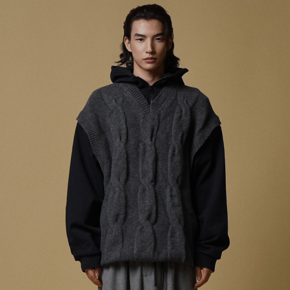 秋季新款 艺术拼接新潮流休闲卫衣 3357