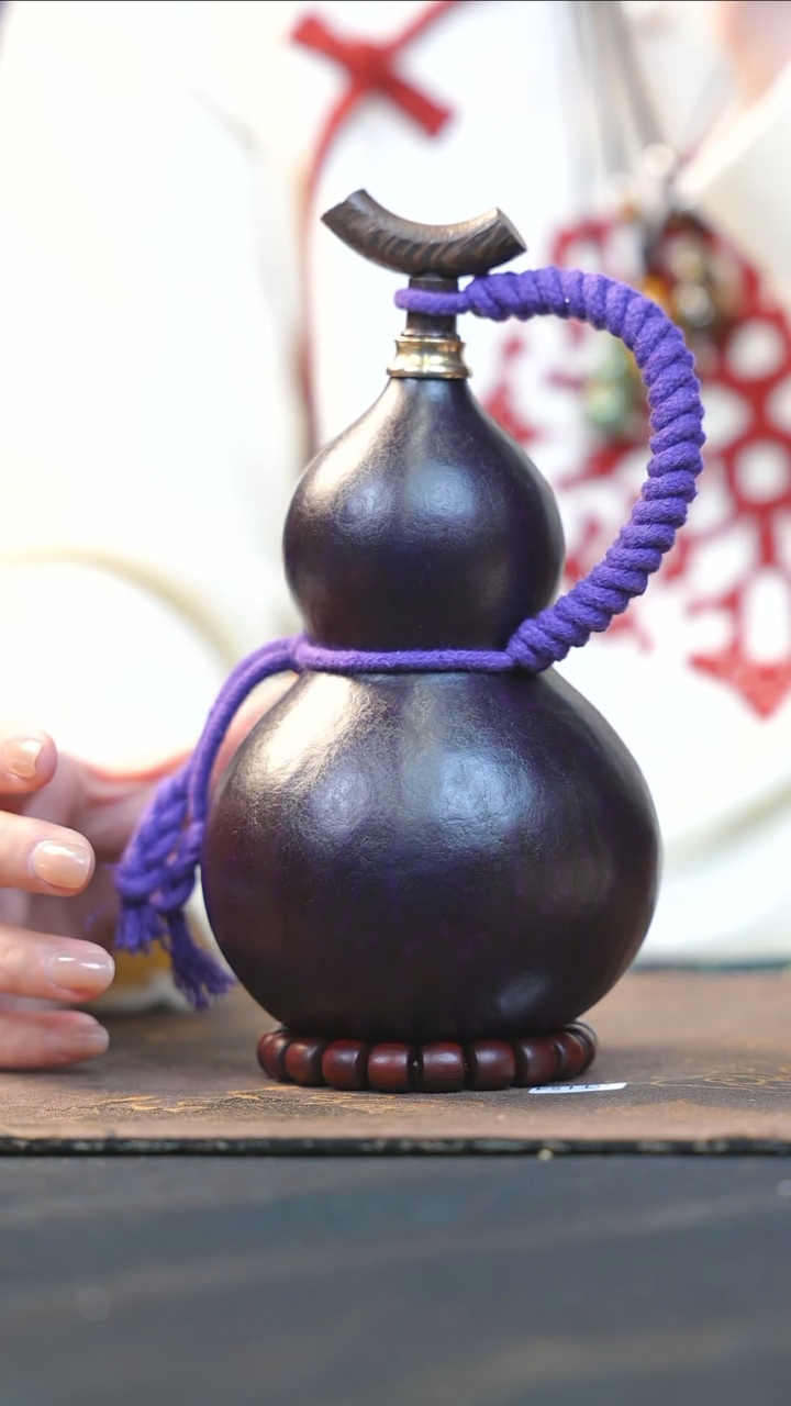 【闪购商品】RT192大漆酒葫芦不包手串及旋转底座