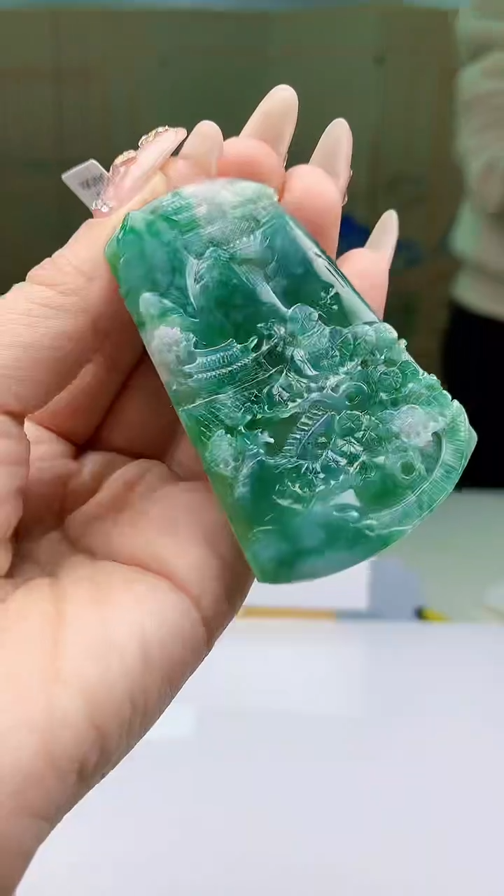 【闪购商品】定制翡翠未镶嵌1502ty-毛货挂件131