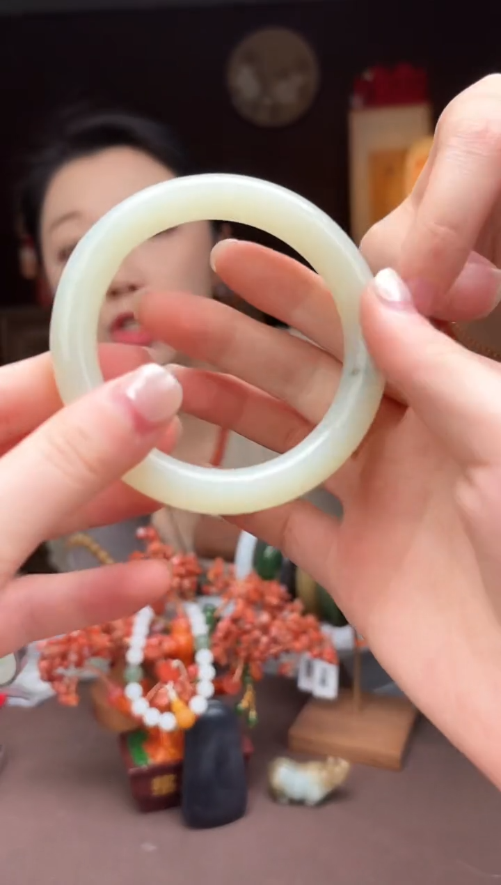 【闪购商品】和田玉N26手镯有裂59.5mm未镶嵌-