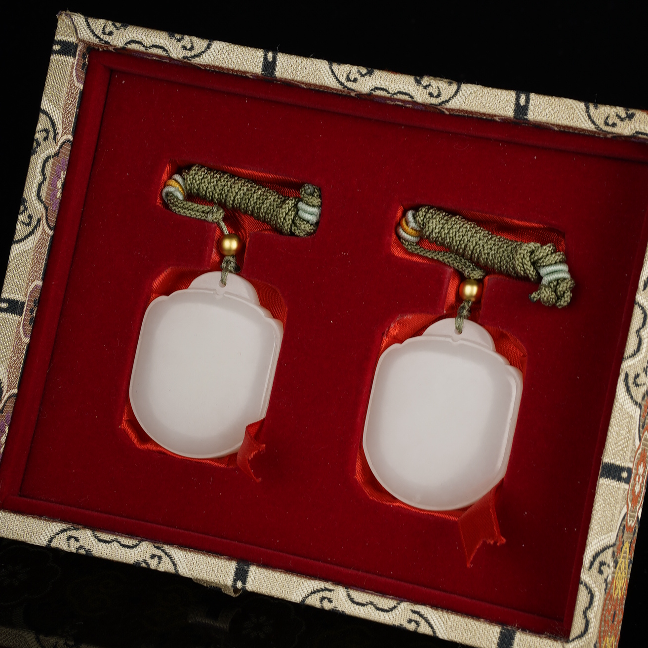 XR03180二十世纪和田玉无事牌对牌挂坠