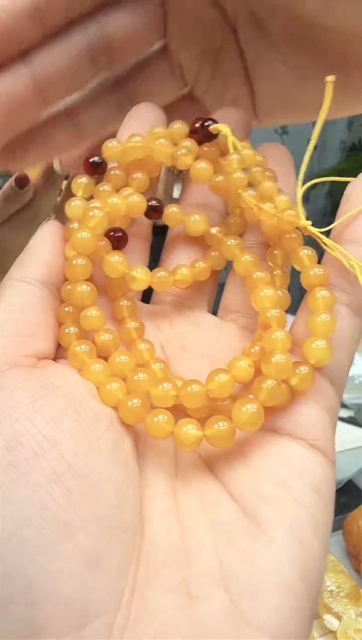 【闪购商品】琥珀裸石未镶嵌项链16.1