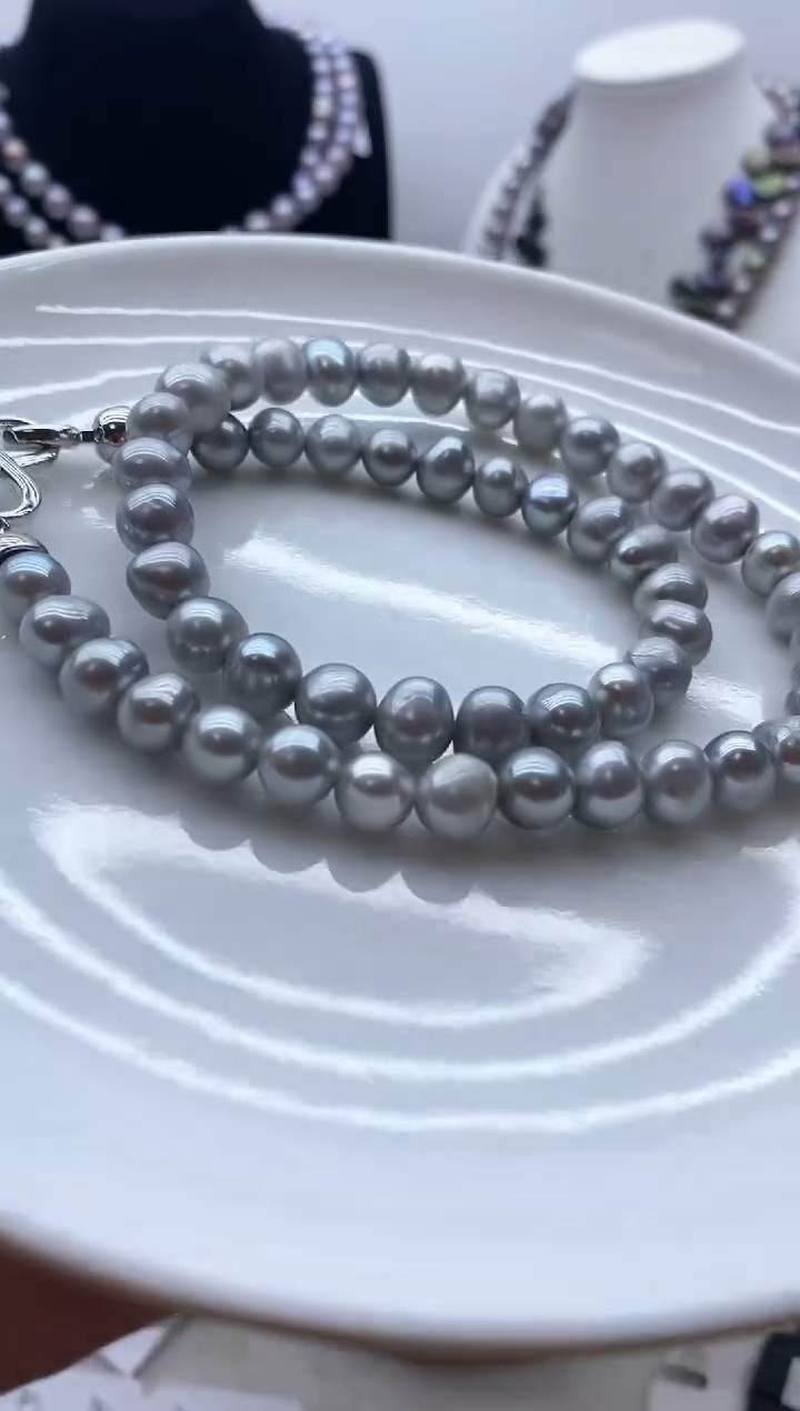 【闪购商品】淡水珍珠颈饰钛钢109