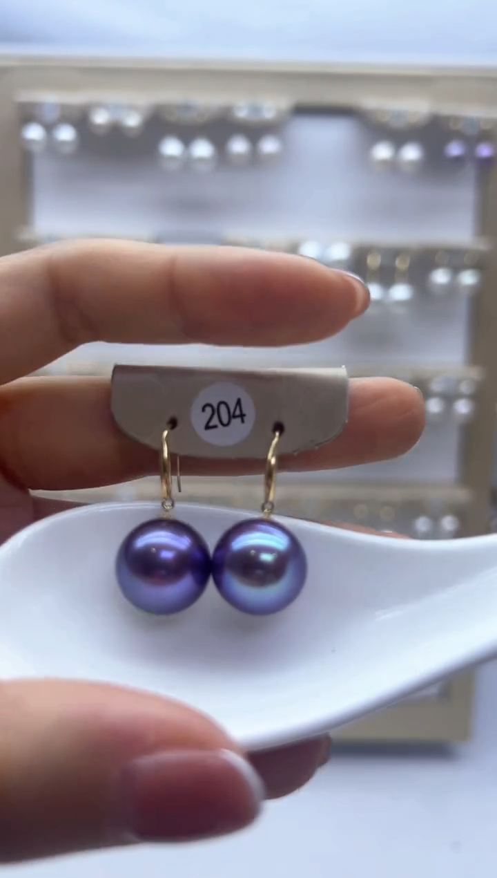 【闪购商品】淡水珍珠耳饰18K金镶嵌204