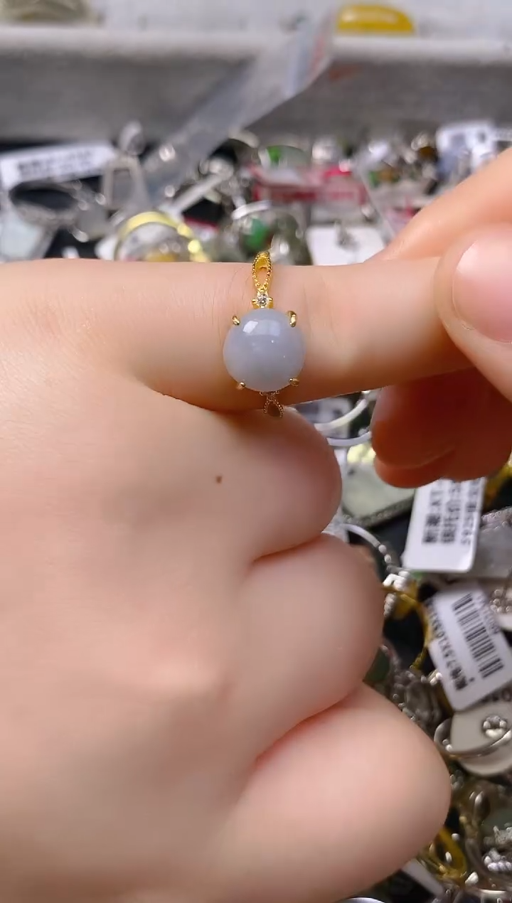 银S925镶嵌戒指翡翠百内无证书