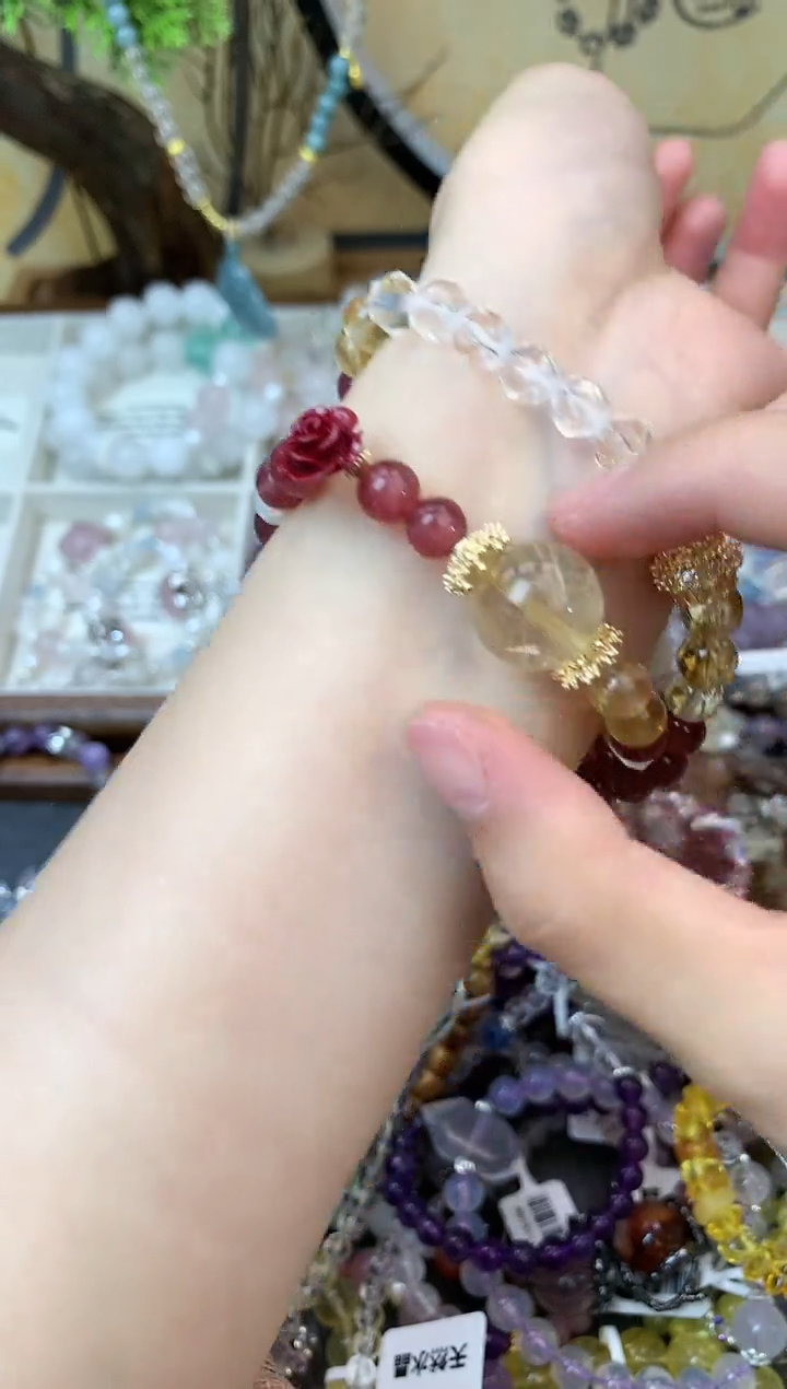 【闪购商品】黄晶手链未镶嵌152手串