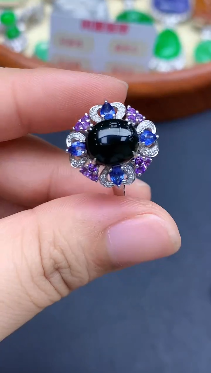 18K金镶嵌戒指翡翠476-中国好珍宝