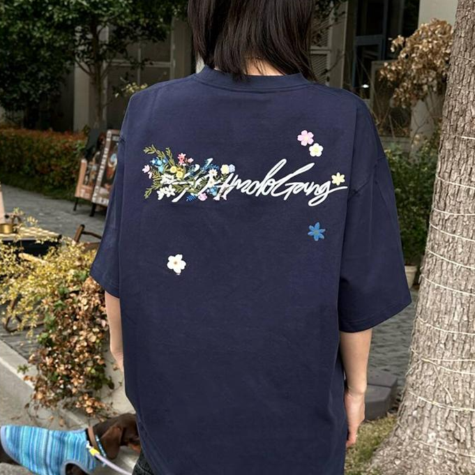 潮牌重磅时尚短袖T恤女设计感美式高街涂鸦宽松显瘦上衣夏装潮牌t