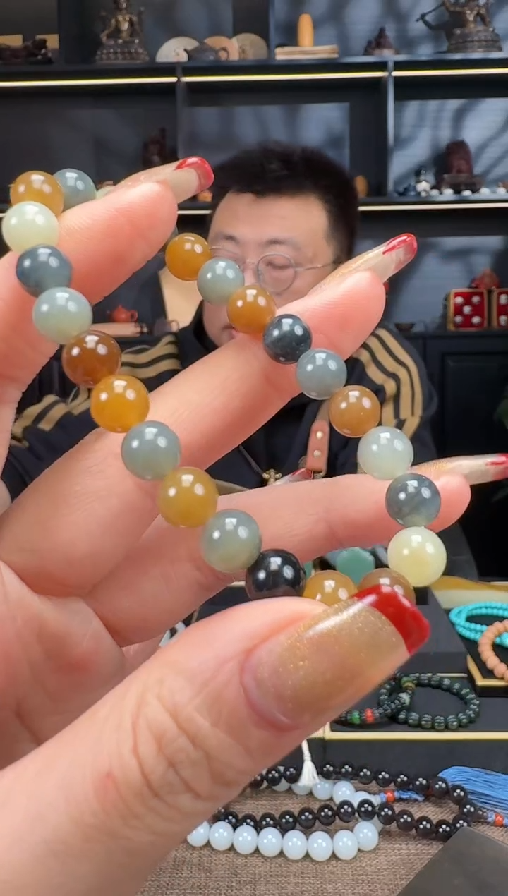 【闪购商品】和田玉1未镶嵌8mm楼兰手串 多样性