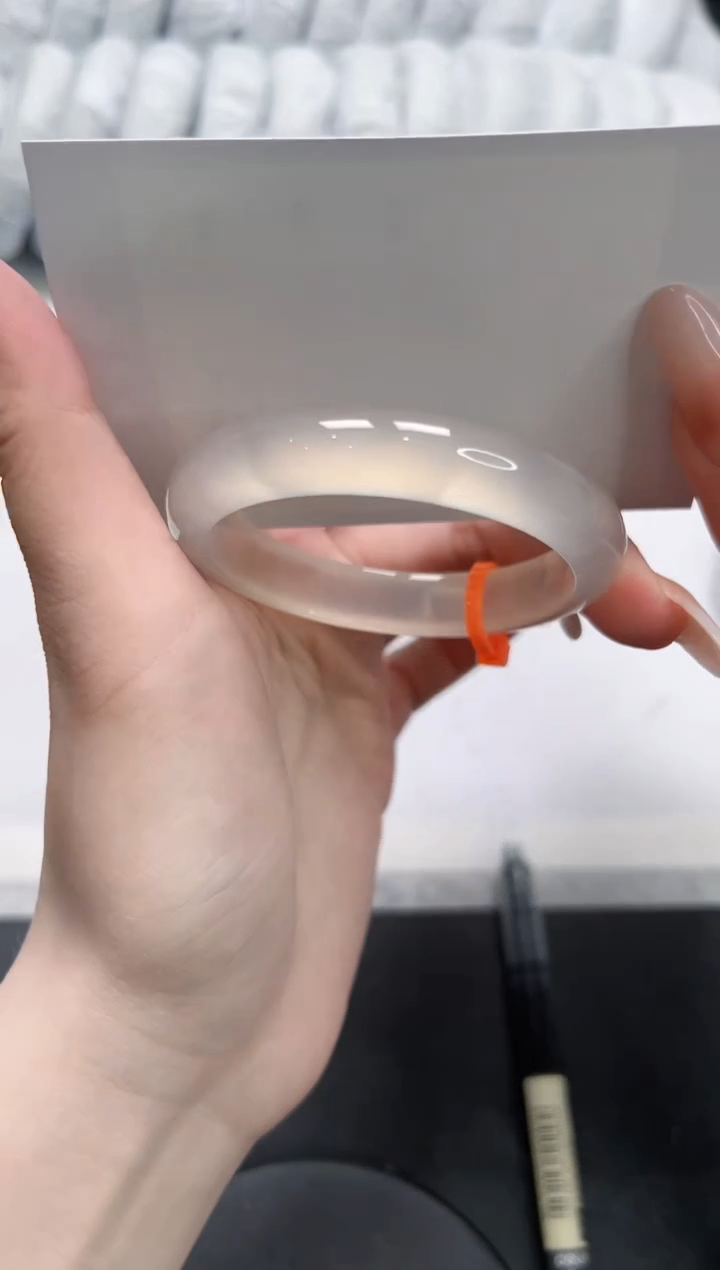 石英质玉未镶嵌手镯334-52香槟