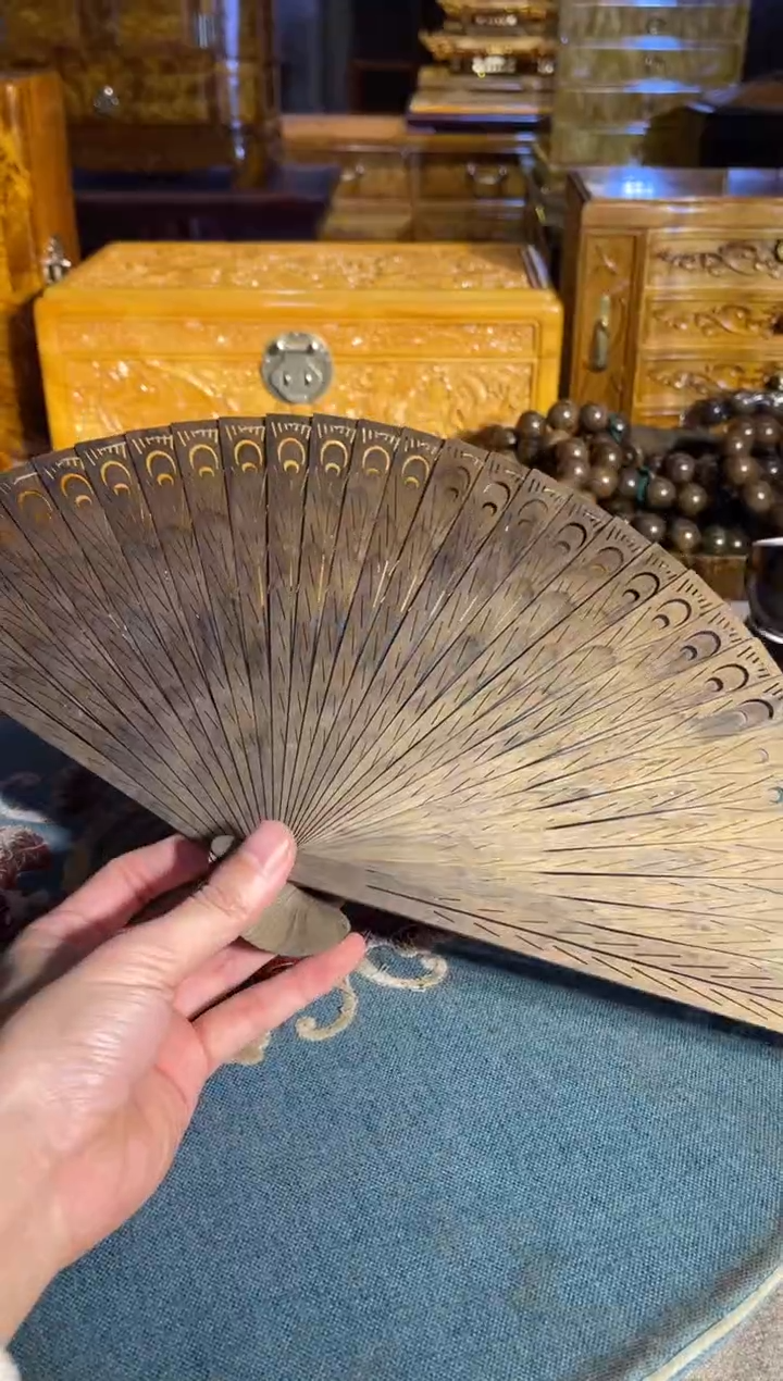 乌木类成套家具乌木孔雀扇子 通货