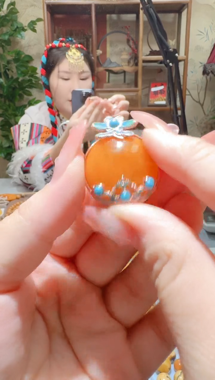 蜜蜡颈饰银S925镶嵌46天然蜜蜡珠宝奇石全都保真