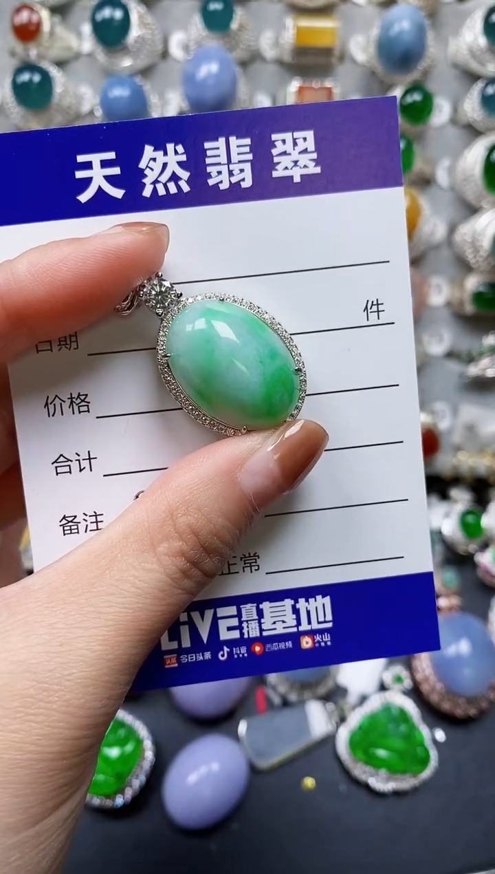 【闪购商品】翡翠颈饰银S925镶嵌0379