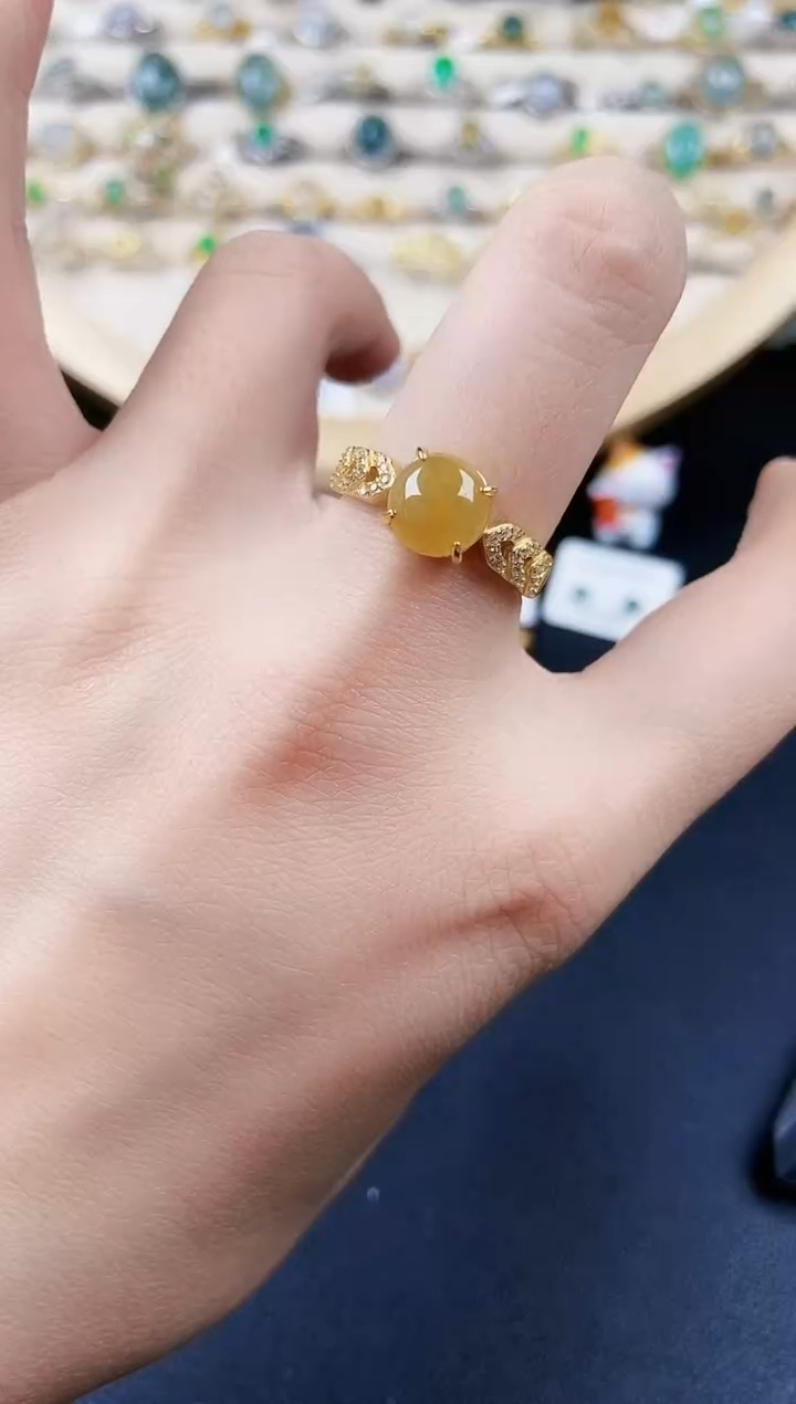 【闪购商品】翡翠银S925镶嵌戒指64646