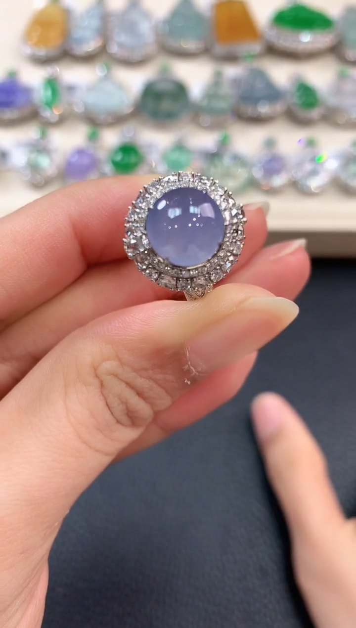 【闪购商品】翡翠戒指18K金镶嵌n9   有色差