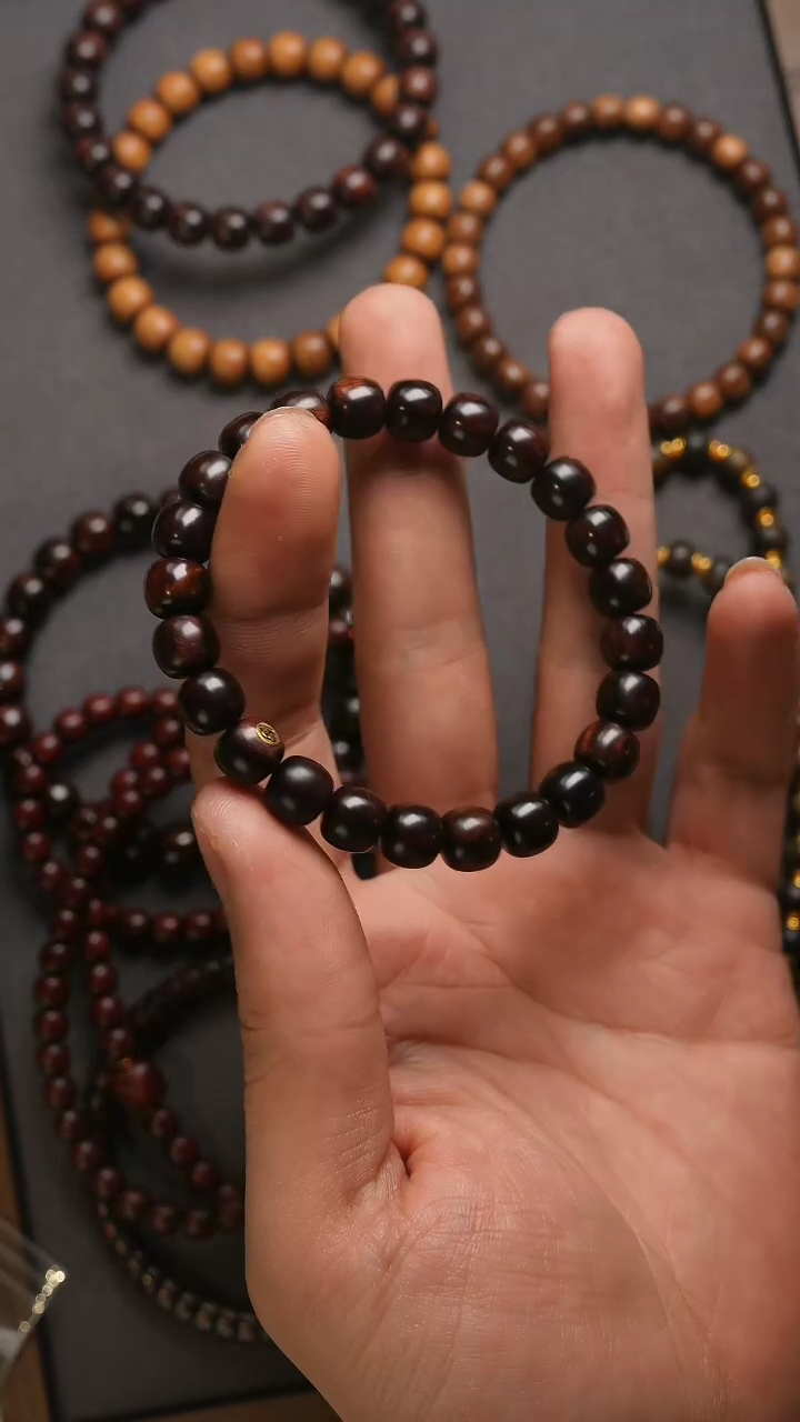 【闪购商品】黄花梨/降香黄檀手串/手链海南黄花梨9mm老型金标