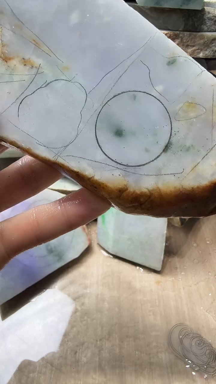 裸石翡翠天然翡翠A货花641