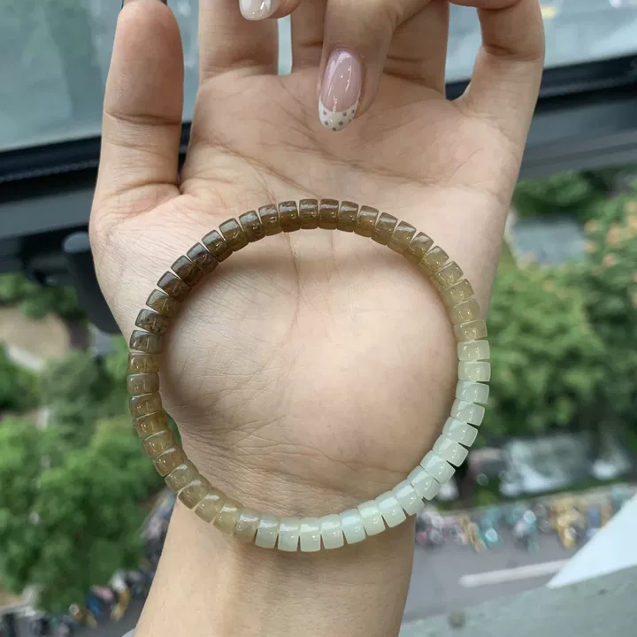 和田玉糖料渐变手串6mm+-592414