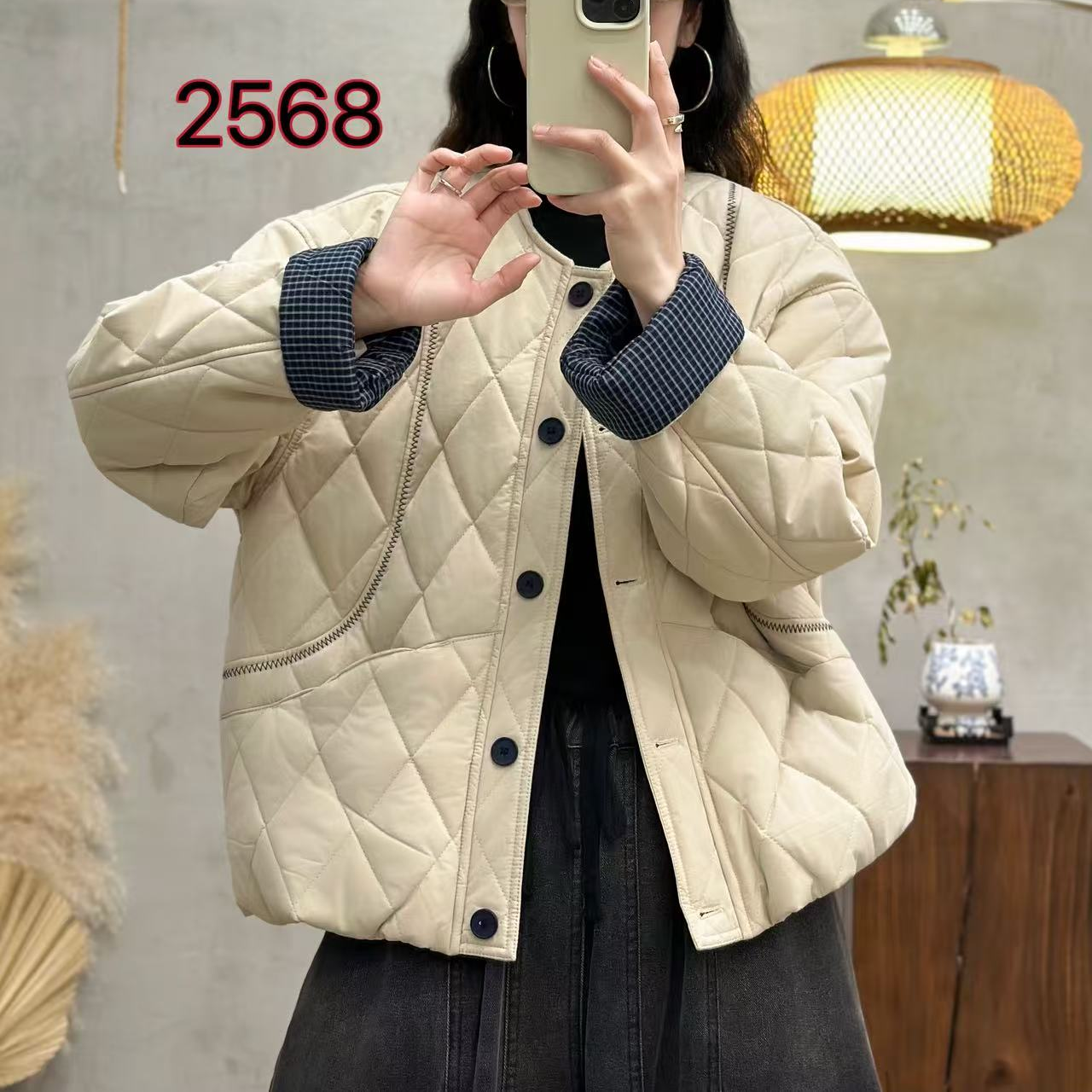 19171新款秋冬加厚休闲棉服外套复古宽松
