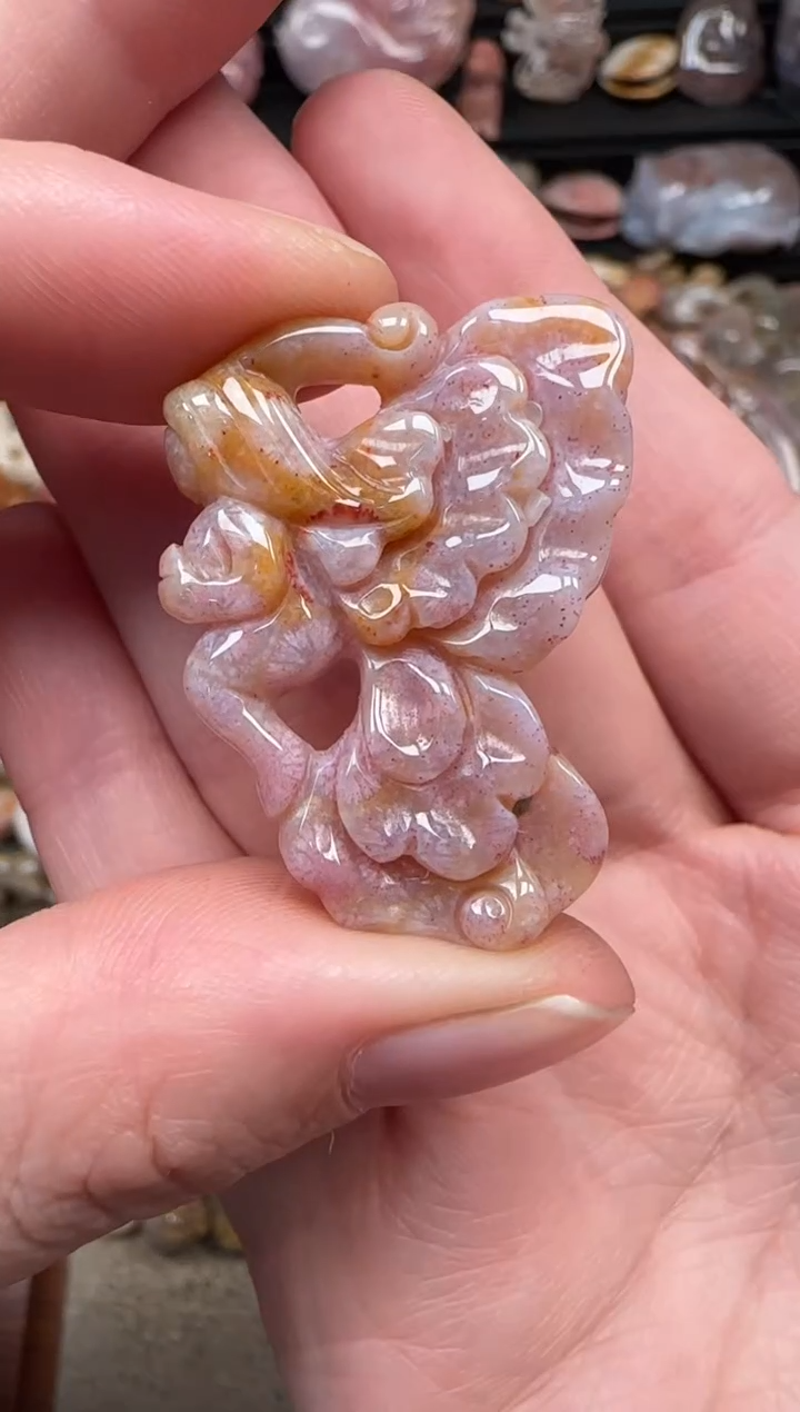 颈饰未镶嵌硅化珊瑚（珊瑚玉）613