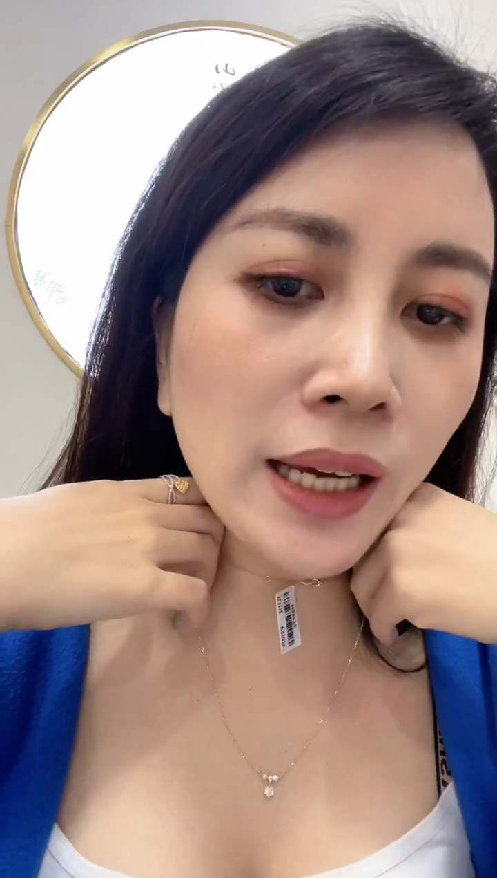 18K金镶嵌项链钻石   YT