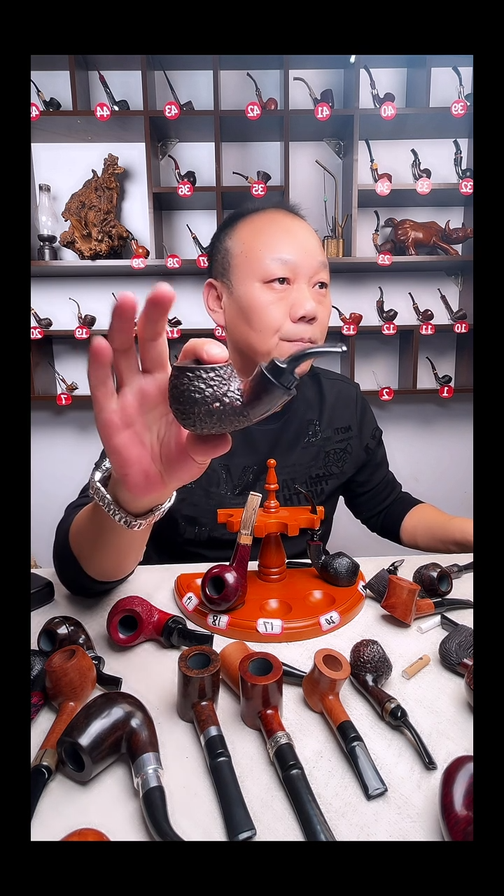 意大利石楠木手工打磨烟斗