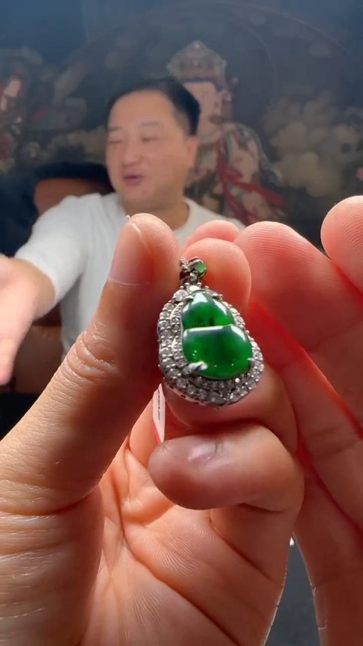 【闪购商品】翡翠颈饰未镶嵌L-@@QJSX12246多样性发其一