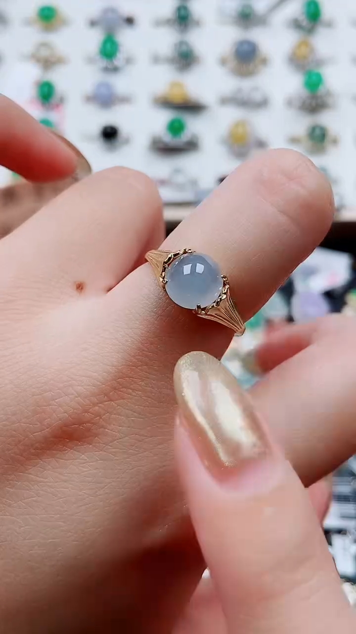 银S925镶嵌戒指翡翠48