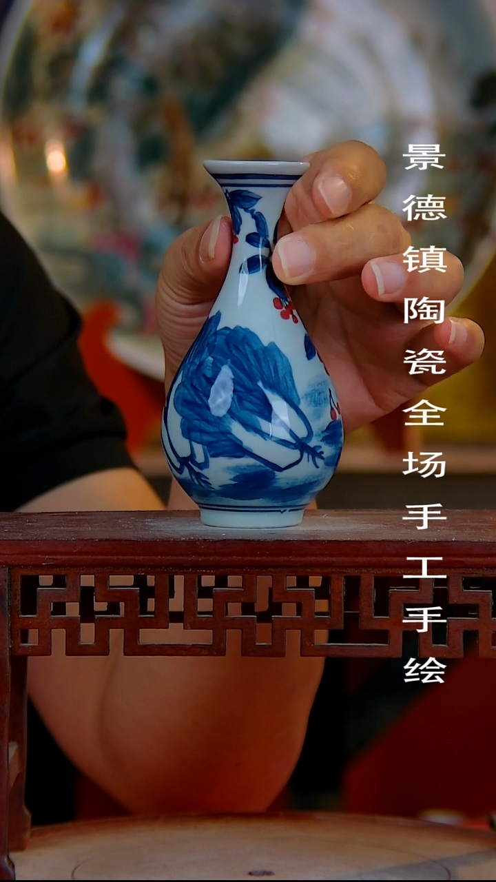 摆件手景德镇陶瓷 全场手工绘