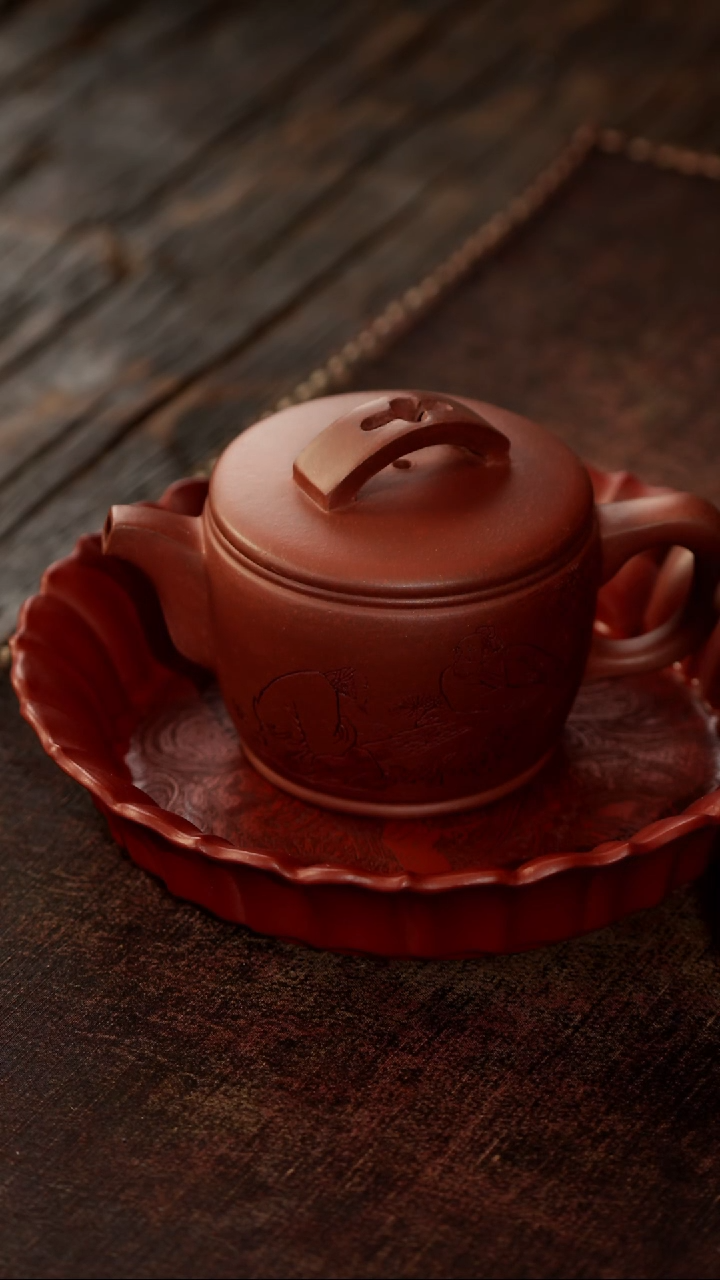 茶杯紫砂非遗茶器-运筹帷幄汉瓦