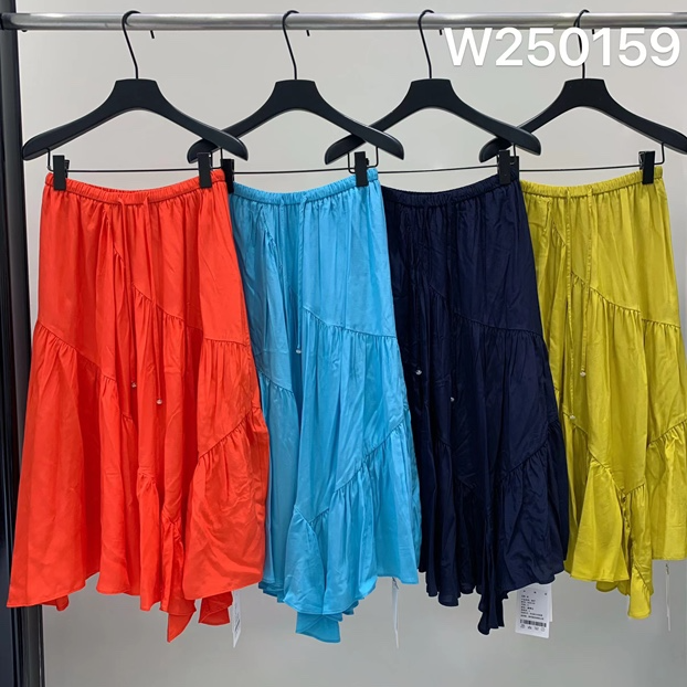 【简白】不规则四色半身裙W250159