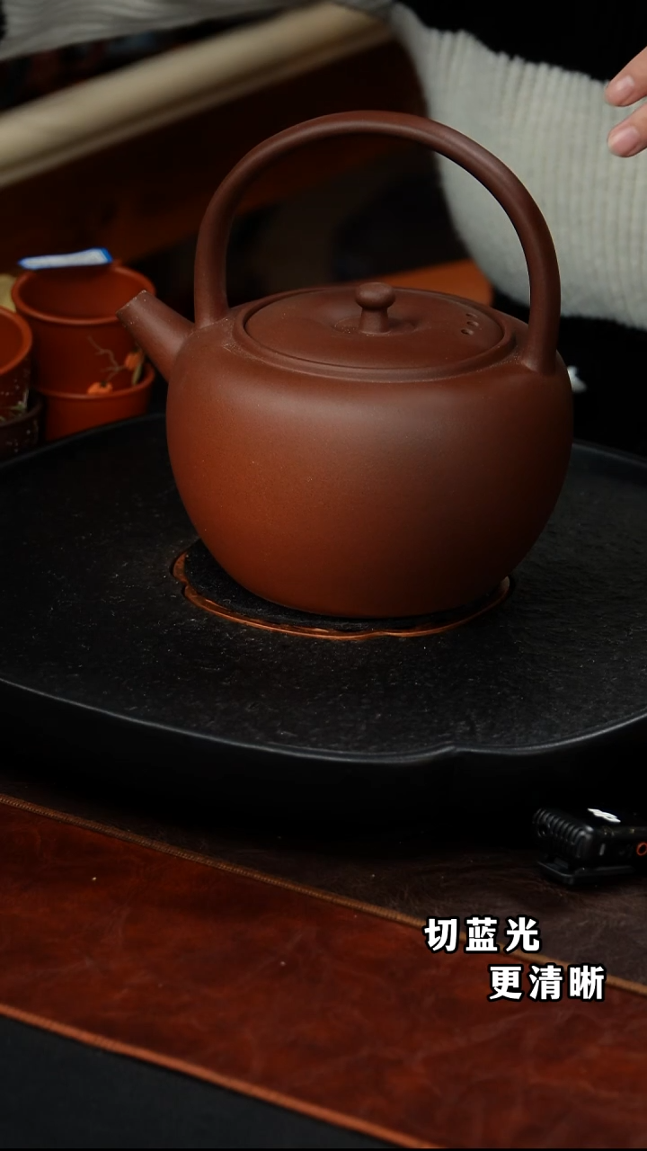 茶壶紫砂紫砂提梁烧水壶7 紫泥 1200毫升
