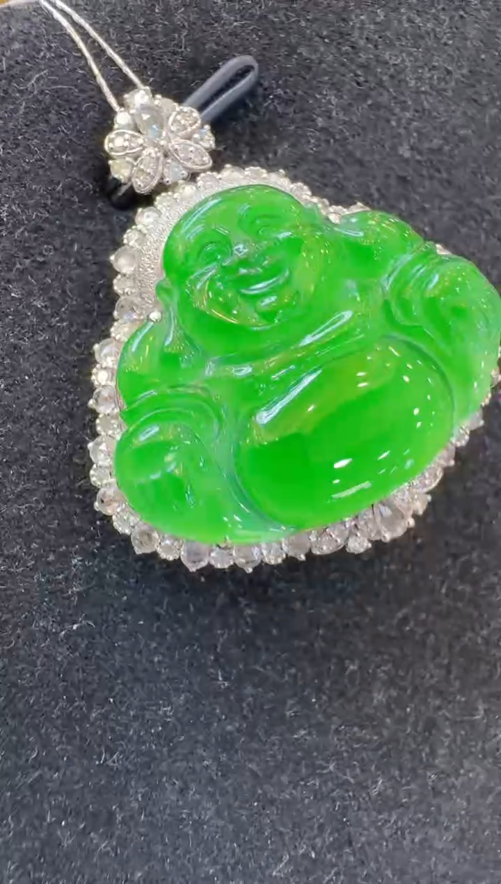 翡翠18K金镶嵌吊坠(不含链)多样性团购发一件