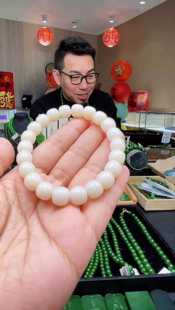 【闪购商品】和田玉手串未镶嵌±9*10 米达单圈