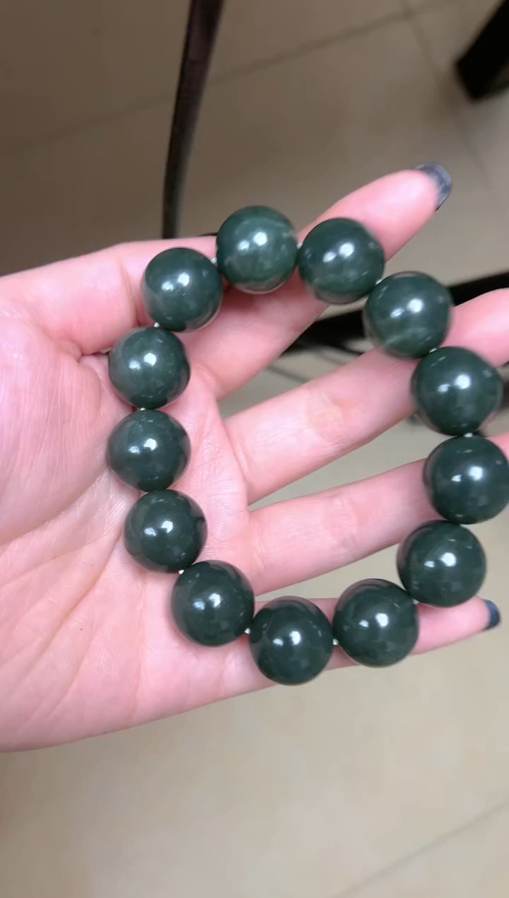 【闪购商品】和田玉手链未镶嵌新疆和田玉且末蓝手串18
