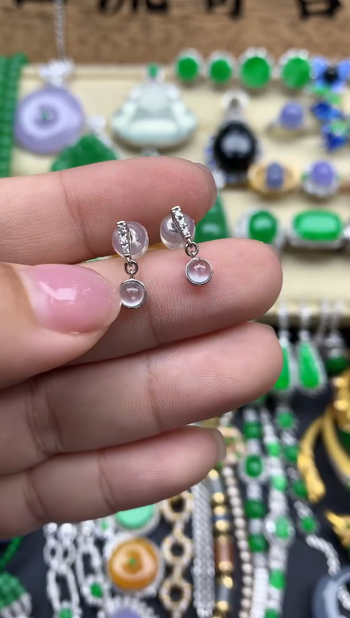 【闪购商品】翡翠耳饰18K金镶嵌118-中国好珍宝