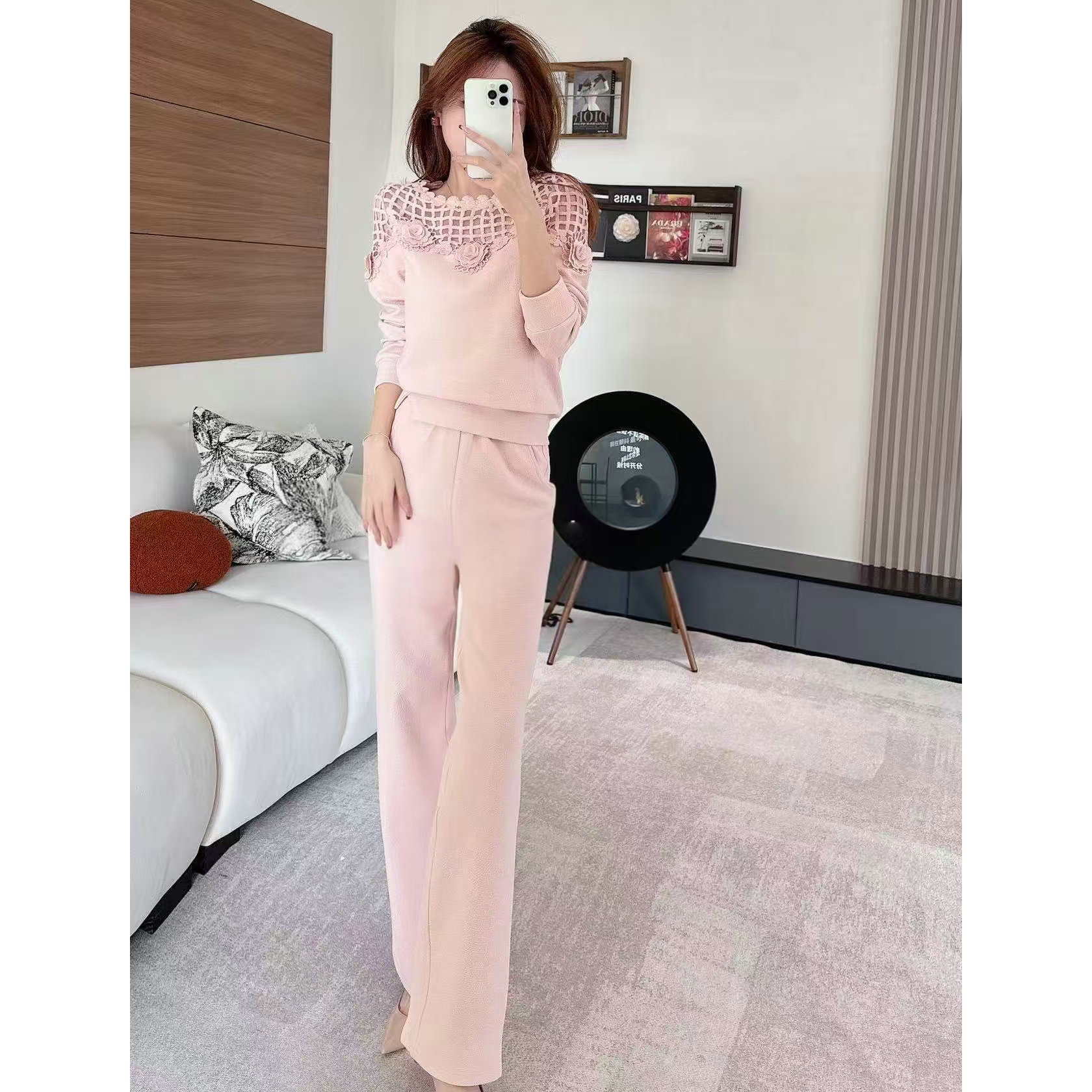 春季新款轻奢时尚套装气质网红显瘦套装2554